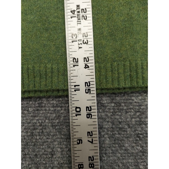 Old Navy Cashmere Sweater Womens Large Green Balloon Sleeve Scoop Neck Soft - Picture 6 of 9